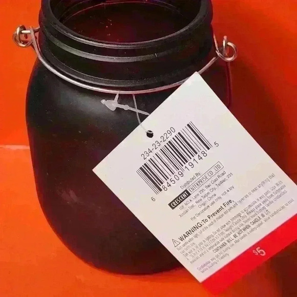 Set of 3 black hanging mason jar candle holder Halloween NWT - Picture 8 of 8